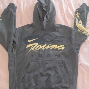 Nike Gray and Gold Hoodie